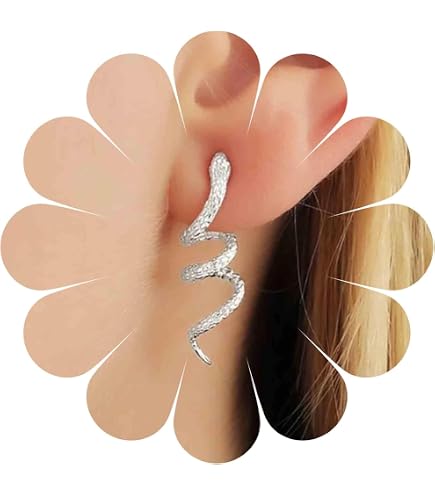 Cybche Serpente Orecchio Orecchini Argento Serpente Orecchio Avvolgere Orecchini Serpente Orecchio Arrampicata Orecchini Serpente Clip Non Piercing Orecchini Serpente Torsione Orecchini Gioielli Per