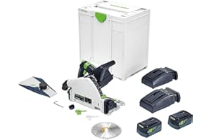 Festool Scie plongeante festool tsc 55 5,2 kebi-plus/xl - 2 batteries 18v, chargeur + lame ø 160 mm + systainer sys3-576714