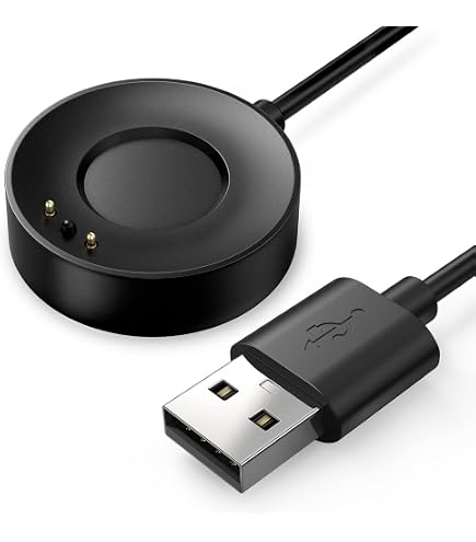 EMSea 2 Cavi Di Ricarica USB Magnetici A 4 Pin Per Smartwatch KW88 KW18 GT88 G3 - 1m Nero