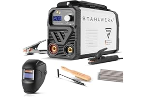 STAHLWERK Elektroden-Schweißgerät ARC 200 MD – Vollausstattung – flexibel einsetzbar ohne Gas, kompakt, leicht, MMA, E-Hand, 200 A, Smartkühlung, Überhitzungsschutz, Hotstart, Anti-Stick-Funktion