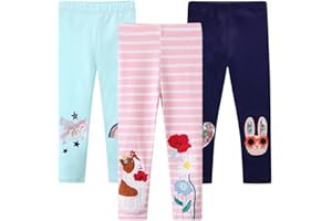 EmaoFun Leggings para Niñas,Pack Mallas Pantalones niña Algodon Talla 2-7 años