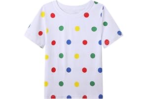 Smazero Kids Spotty T-Shirt Cotton Girls Boys T Shirts Round Neck Tee Tops Age 4-13 Years