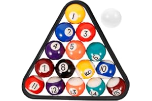 Toddmomy Mini Resin Billardkugeln,Mini Pool Ball Billard Set 32mm Umweltfreundliche Billard Kugel Set für Kinder Partyspiele zu Hause