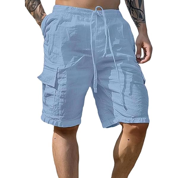 Uomo Estate Casual Shorts Harem Pantaloni Capri Larghi