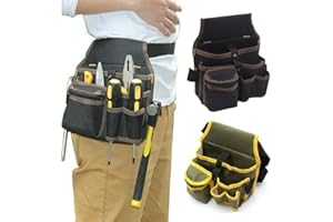 FACULX Pochette à outils avec ceinture réglable en nylon - Pochette de travail professionnelle robuste pour électriciens techniciens