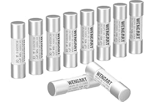 Wengart Fusibili solari WGPV-30,1000VDC,10 pezzi 12A 10x38mm,I133kA,Fusibili fotovoltaici veloci per applicazioni fotovoltaiche solari