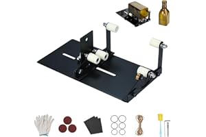 Nuvollo Flaschenschneider, 19 Stücke glasflaschenschneider DIY Set für präzises Schneiden von runden eckigen Flaschen 14 cm flaschenschneider für glasflaschen inkl Schleifpapier DIY glasschneider