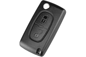 HooRLZ Key Fob Replacement For CITROEN C2 C3 C4 Dispatch Berlingo Grand Picasso, Peugeot Expert Partner 206 207 208 307 308 407 3008 5008 Remote Car Key Cover Case 2 Button, CITROEN Key Fob - CE0536