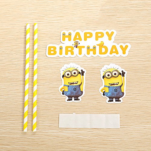Minions Happy Birthday Schild Set - 3