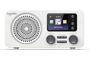 Inscabin D7 Internet DAB/DAB+ Digitalradio, Internetradio/Digitalradio mit Spotify Connect und Bluetooth (White)