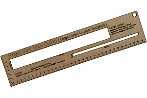 Trimming Shop Pip Schablone Post Groß& Klein Buchstaben Größe Preis Pin Anteil Charge Führung mit Lineal Sperrholz 2 Größe Mess-, Holz Farbe - Holz, Large - Small letter guide Ruler