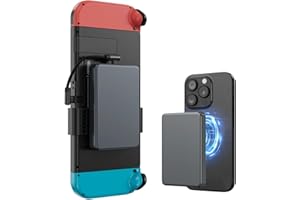 ANTANK Power Bank para Nintendo Switch,Batería Externa Carga Rápida para Nintendo Switch, Cargador Portátil con Diseño de Clip Trasero Magnético,10,000mAh Compatible con MagSafe, iPhone 16/15/14/13/12 Series