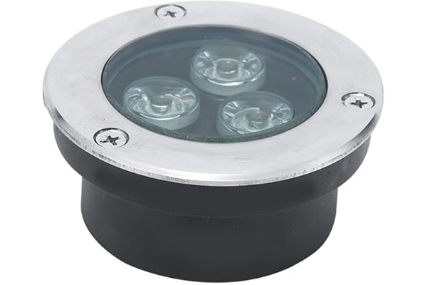 Très Mince Spot LED Piscine Encastrable Terrasse de Jardin 3W Spot LED Exterieur IP68 Étanche Acier Inoxydable 304 Extérieur, Pelouse, Bassin, Éclairage (Color : White, Voltage : 220V)