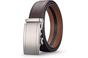 Acewin Cintura Uomo Pelle, Cintura Automatica Fibbia da Uomo, Cintura da Lavoro, Regolabile, Larghezza 35 mm