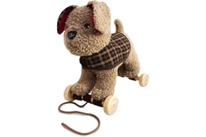 Little Bird Told Me - Percy Pup Pull Along Toy for Baby 6+ Months Unisex - 2-in-1 Soft Toy, Removable Wheels, Removable Dog Coat - British Brand Since 2007