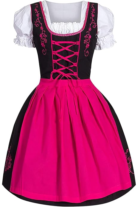 Dirndl Bavarese Per Donna - Abito Tradizionale Per Oktoberfest E Halloween