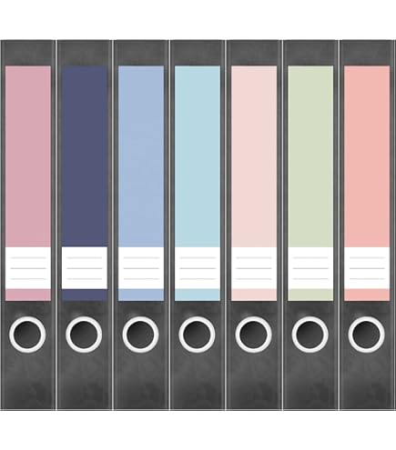 Ordneretiketten Grün - 4 Selbstklebende Design Aufkleber Für Breite Aktenordner