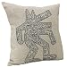 Vanki abstract style Cotton Linen Square Decorative Throw Pillow Case Cushion Cover 18 x 18 inches ,funny wolf pattern