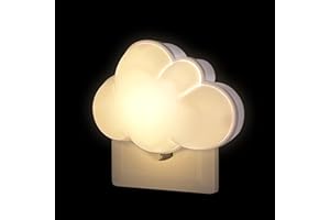 Wetry Veilleuse Enfant Prise LED Nuage Lampe de Nuit Automatique Veilleuse Bebe Murale Lampe de Chevet Decoration Chambre Nouveau-né