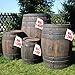 Produktbild REGENTONNE REGENFASS WASSERFASS REGENWASSERBEHÄLTER REGENWASSERFASS GARTENFASS Eichenfass 50l/120l/240l/450 Liter (Regenwassertonne Eichenfass 450L)