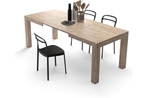 MOBILI FIVER, Mesa de Cocina Iacopo, Color Encina, Made In Italy