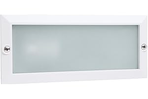 DOPO LIGHTING - Empotrable XALOC blanco portalámpara E27 exterior IP44. Encastrable rectangular para terrazas, zonas de paso y murales.…
