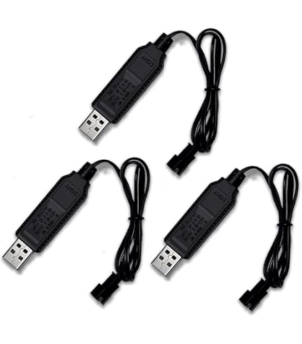EPLZON 3,6 V-3,7 V Câble Chargement de Batterie, Adaptateur de Prise SM-2 Broches, utilisé sur Avion RC, Char RC, Modèle de véhicule RC, Voiture Buggy, Camion, VTT, Voitures de Course(2 Pièce