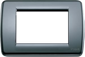VIMAR 16763.15 Idea Placca Rondò 3 Moduli, tecnopolimero, Grigio Grafite, 1 Pezzo