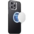 APLINHOP Magnetic Case for iPhone 15 Pro Max, Built with 600D Carbon Fiber [Compatible with Mag-safe], [Military Grade Drop Protection] Anti-Scratch Non-Slip Shockproof Phone Cover, 6.7 inch