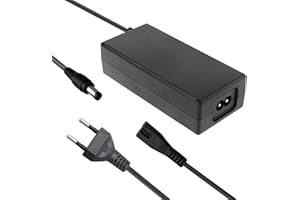 Mezelon Chargeur de Batterie de Scooter Adaptateur Secteur 42V 2A pour Scooter électrique équilibrage vélo DC Chargeur Universel 5.5mmx2.5mm connecteur 1 Broche (Noir)