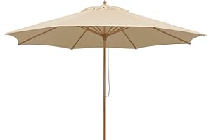 SCHNEIDER SCHIRME Schneider Sonnenschirm Malaga, natur, 300 cm rund, Gestell Alu/Stahl, Bespannung Polyester, 7.2 kg,