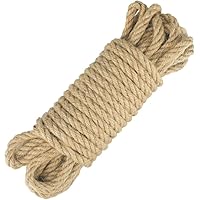 jijAcraft Hanfseil Juteseil 8MM Juteschnur Dick für Handwerk, Haus Dekoration, Gartenarbeiten, Bündelung (10 Meter)