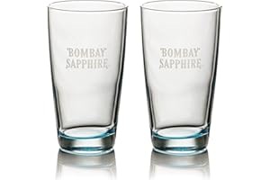 GarageBar Bombay Verre saphir | Verre à gin | 40 cl | Produit officiel | Livré avec 2 sous-verres (2)