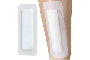 LVOZIZE Apositos Adhesivos, Paquete de 20 Apositos Adhesivos Grandes 20 cm x 10 cm, Apósito Adhesivo Estéril para Heridas para Cortes y Arañazos (Blanco)