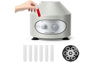 ZYNCOVE Lab Centrifuge 6 * 20ml with Transparent Lid, 4000rpm Speed, 0-60min Timer Centrifuge Machine for Lab School Science Separation of Samples& Qualitative Analysis