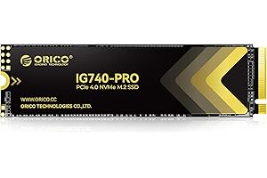ORICO Industrial TLC SSD 2TB M.2 NVMe 2.0 SSD, PCIe 4.0 Drive with 7450MB/s Read Speed, Advanced Data Security and Innovative Heatsink, for Computing, Industrial PC, Personal Laptop and PS5 - IG740PRO