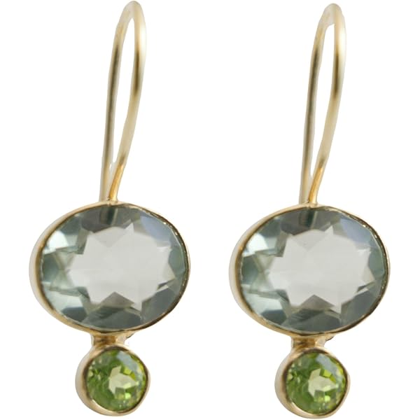 Orecchini Pendenti In Argento 925 Con Prasiolite Verde Taglio Cuscino - Gioiello Elegante Con Ametista Verde