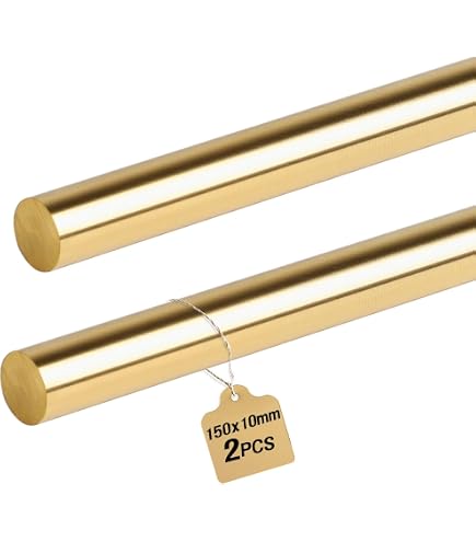 sourcing map 12 aste rotonde in ottone massiccio da 0,8 mm di diametro, 153 mm di lunghezza, H62, barra rotonda in ottone per fai da te, artigianato e costruzione industriale