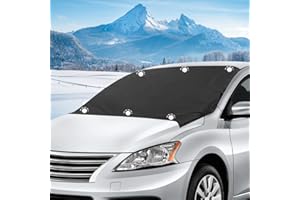 Kaimeilai Copri Parabrezza per Auto Inverno, Protezione Parabrezza Antighiaccio con 6 Magnete, Auto Copertura Parabrezza per Maggior Parte dei Veicoli (210 * 112cm)