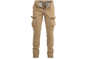 Instinct I Pantaloni Uomo Cargo con Tasche Laterali Slim Fit Autunno Inverno Caldi, Pantaloni Militari Tasconati Multitasche Casual da Lavoro