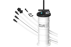 CCLIFE Oljesugpump 6,5 l vakuumpump manuell och pneumatisk | Med 6 slangar för rent oljebyte för bil, motorcykel, båt och grä
