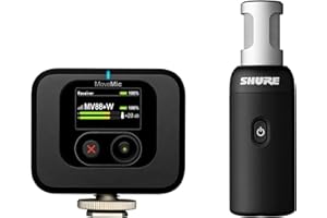 Shure MoveMic 88+ Wireless Microphone Video Kit - Pro Audio Recorder for Film/Field Recording Interviews, Stereo Mic 4 Polar Patterns | Compatible with iOS/Android via MOTIV App (MV88+W-KIT-Z6)