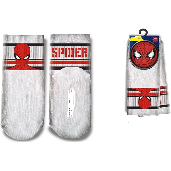 SUN CITY Calze Gommate Spiderman Confezione Da Due Paia