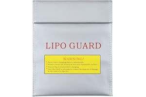 AneegFPV Fireproof Document Bag 30 * 23CM RC LiPo Battery Safety Bag Solid Silicone Waterproof Safe Box Storage for Money Jewelry Zipper Closure (Sliver-big)