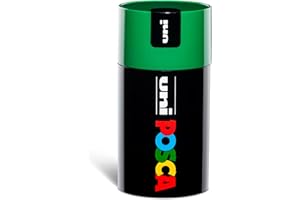 Posca Uniposca Kompletny zestaw z 18 różnych markerów akrylowych, średnia końcówka 2,5 mm, kolory dla dzieci i artystów Uni Posca odpowiednie jako kolory do tkanin, drewna i innych, w zielonym pudełku
