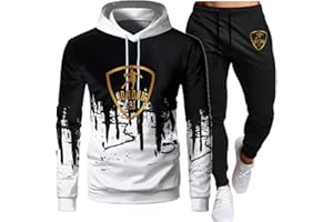 Tomwell Survêtement Homme Ensemble Sweat à Capuche à Manches Longues et Pantalon Jogging de Cordon de Serrage Ensemble de vêtements de Sport