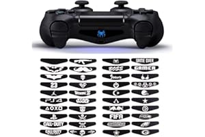 SMTHOME 40PCS LED Light Bar Cover Decal Stripe Sticker for PlayStation 4 PS4 Controller Handle