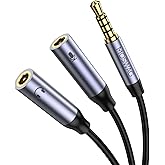 MillSO Adattatore per cuffie Confezione da 2 cavi a Y con jack audio da 3.5 mm (spina jack da 3,5 mm a 2 prese da 3,5 mm non adatte per 2 cuffie