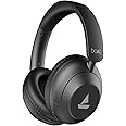 boAt New Launch Rockerz 650 Pro, Touch/Swipe Controls, Dolby Audio, 80Hrs Battery, 2Mics ENx, Fast Charge, App Support, Dual Pair, Bluetooth Over Ear Headphones with Mic (Iris Black)