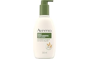 Aveeno Daily Moisturising Crema Idratante Corpo, Crema corpo con Avena Colloidale Prebiotica, Lozione corpo per pelli normali, secche e sensibili, Body lotion senza profumo, 300 ml